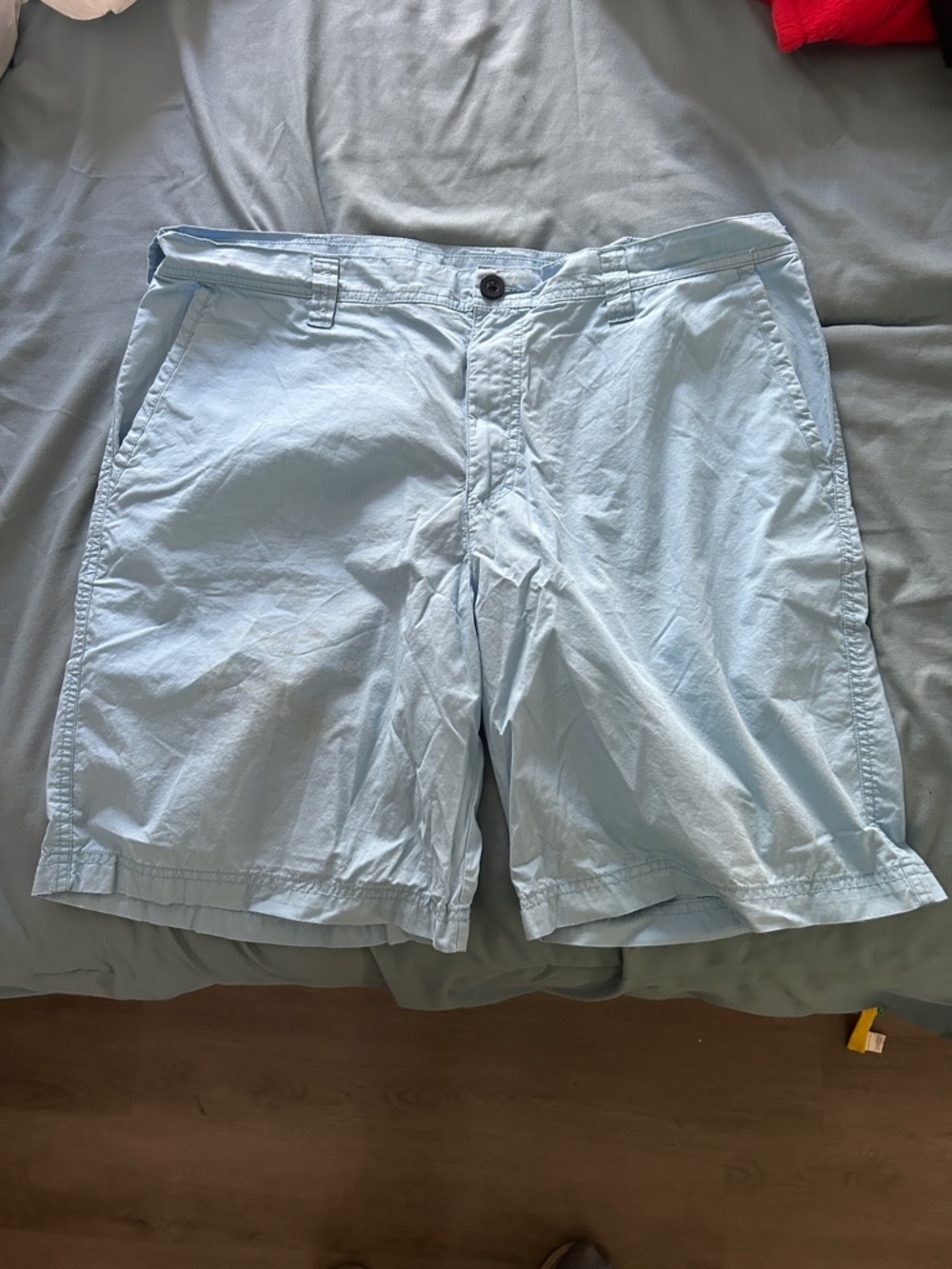 Columbia Light Blue Men's Casual Flat Front Shorts